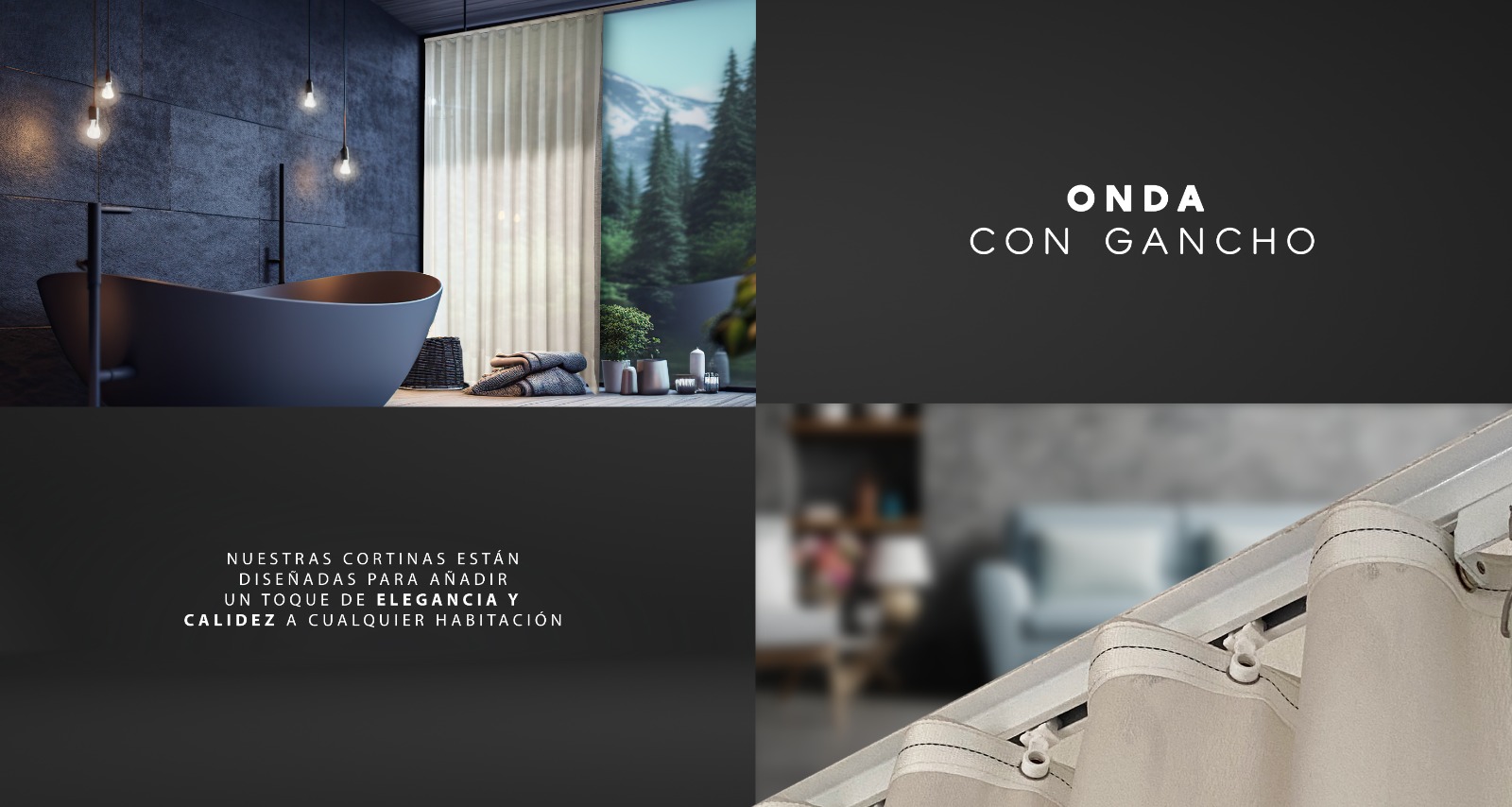 Cortinas con gancho